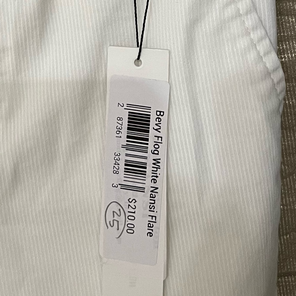 Flog Pants (Bevy Flog White Nansi Flare) Size 25 Off White Currently $210